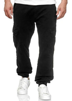 Rice Owls Geschaft 39 Urban Classics Herren Cargo Joggpants Stoffhose 6-Pockets Schwarz