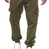 Urban Classics Herren Cargo Joggpants Stoffhose 6-Pockets Olive Grün Denim