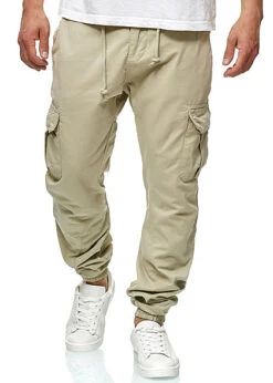Urban Classics Herren Cargo Jogginghose Mit 6-Pockets Sand Beige