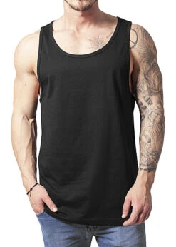 Urban Classics Herren Tank Top Shirt Ärmellos Weiter Schnitt Schwarz