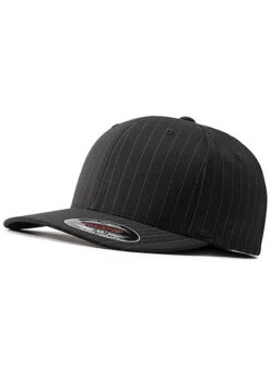 Flexfit Pinestripe Cap Schwarz Weiss