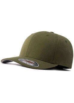Flexfit Herren Basic Cap Oliv Grün