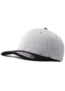 Flexfit 2-Tone Double Jersey Cap Grau Schwarz