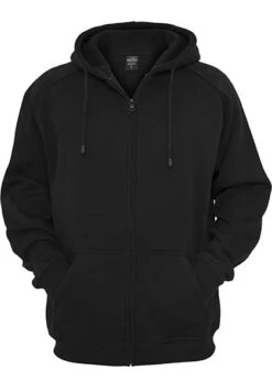 Urban Classics Herren Zip-Hoodie Mit Kängurutaschen Schwarz