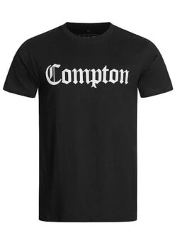 Mister Tee Herren T-Shirt COMPTON Print Schwarz