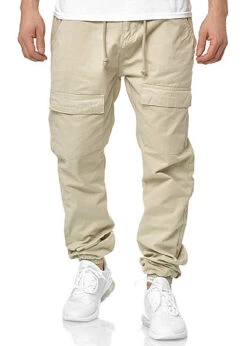 Urban Classics Herren Cargo Stoffhose Jogging Pants 6-Pockets Concrete Beige