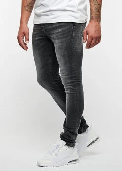 ONLY & SONS Herren NOOS Jeans Hose Slim Fit 5-Pockets Washed Schwarz Denim -Rice Owls Geschaft 20031349 2