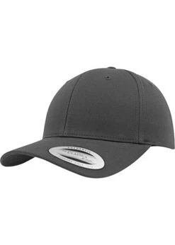 Flexfit Curved Classic Snapback Cap Charcoal Dunkel Grau