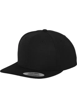 Flexfit Classic Snapback Cap Woll-Mix Schwarz