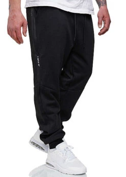 Rice Owls Geschaft 11 Hailys Herren Sweat Pants Jogginghose 3-Pockets Schwarz