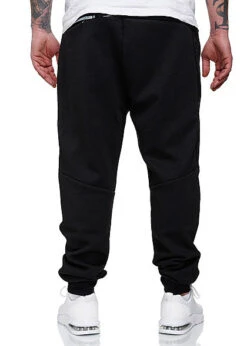 Hailys Herren Sweat Pants Jogginghose 3-Pockets Schwarz -Rice Owls Geschaft 21020784 3