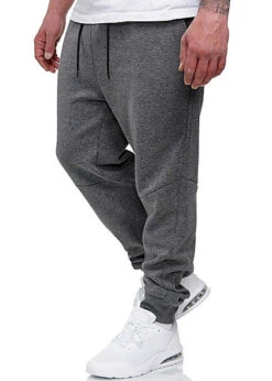 Hailys Herren Sweat Pants Jogginghose 3-Pockets Grau Melange -Rice Owls Geschaft 21020785 2