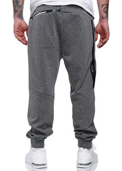 Hailys Herren Sweat Pants Jogginghose 3-Pockets Grau Melange -Rice Owls Geschaft 21020785 3