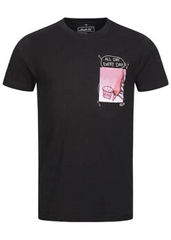 Mister Tee Herren T-Shirt All Day Every Day Print Schwarz