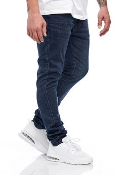 Indicode Herren Jeans Hose 5-Pockets Navy Blau -Rice Owls Geschaft 21110116 2