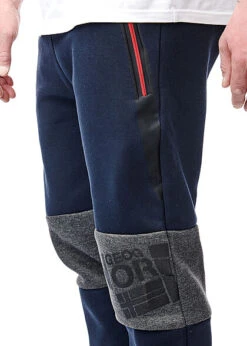 Geographical Norway Herren 2-Tone Jogginghose 2-Pockets Logo Print Hell Grau Navy Blau -Rice Owls Geschaft 22030524 3