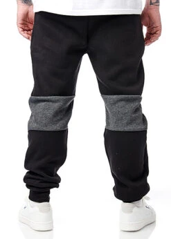 Geographical Norway Herren 2-Tone Jogginghose 2-Pockets Logo Print Hell Grau Schwarz -Rice Owls Geschaft 22030525 2