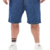 Urban Classics Herren Bermuda Jeans Shorts Mit 4-Pockets Mid Indigo Blau