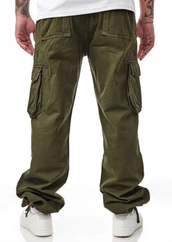 Alpha Industries Herren Jet Pant Cargo Hose Used Optik Straight Fit Dunkel Oliv Grün -Rice Owls Geschaft 22070201 2