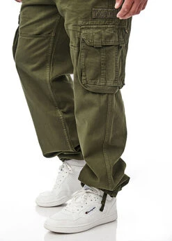 Alpha Industries Herren Jet Pant Cargo Hose Used Optik Straight Fit Dunkel Oliv Grün -Rice Owls Geschaft 22070201 3