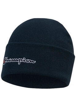 Champion Herren Beanie Mütze Mit Logo Vorn Navy Blue