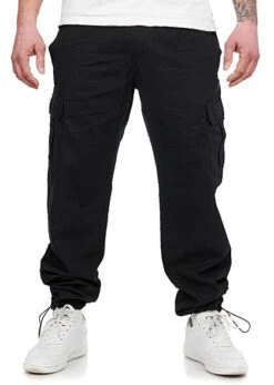 Urban Classics Herren Cargo Hose Mit Tunnelzug Und 6-Pockets Schwarz
