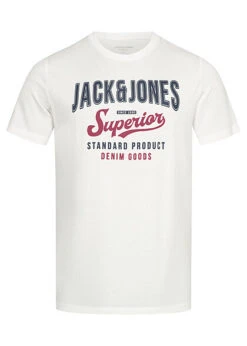 Rice Owls Geschaft 33 Jack & Jones Jack And Jones Herren T-Shirt Mit Logo Print Cloud Dancer Weiss