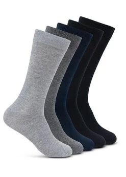 Jack & Jones Jack And Jones Herren NOOS 5-Pack Basic Socken Schwarz Navy Hell Grau Dunkel Grau