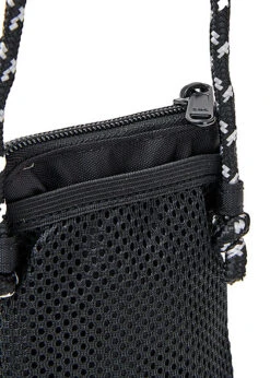 Urban Classics Mesh-Stoff Umhängetasche Mit Zipper Schwarz -Rice Owls Geschaft 23030208 2