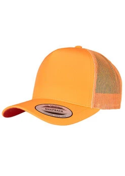 Flexfit Retro Trucker Cap Mit Mesh-Rückseite Und Snapback-Verschluss Orange